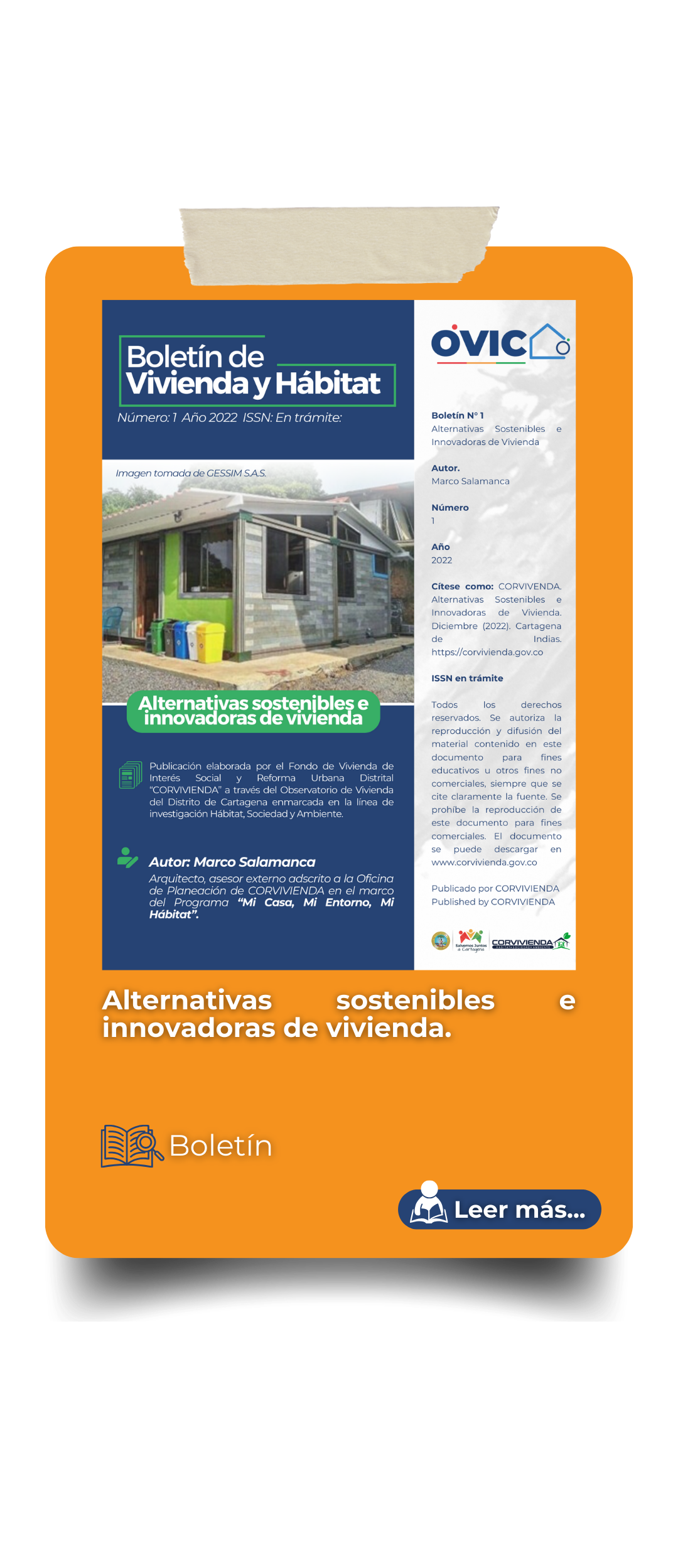 Boletín de Vivienda y Hábitat. Alternativas Sostenibles e Innovadoras de Vivienda