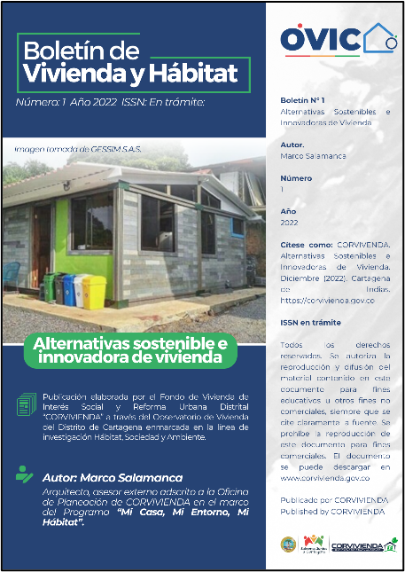 Boletín de Vivienda y Hábitat. Alternativas Sostenibles e Innovadoras de Vivienda