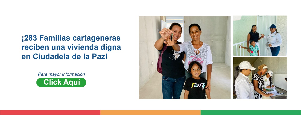 Banner Noticia 283 familias cartageneras reciben una vivienda digna en ciudadela de la paz